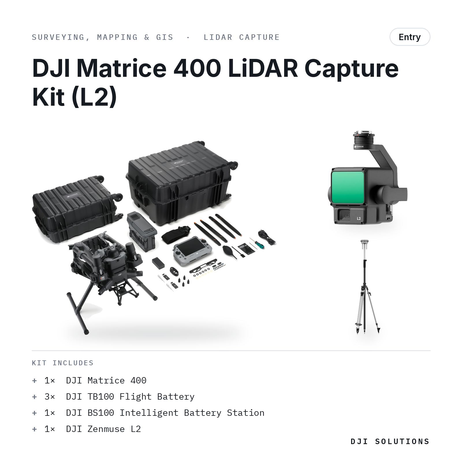 DJI Matrice 400 LiDAR Capture Kit (L2) — kit contents graphic